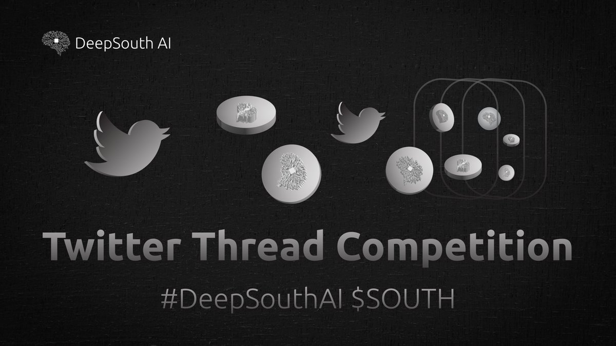 DEEPSOUTH AI THREAD COMPETITION ANNOUNCEMENT! 🪡🧵

Calling all creators within our community! Get ready to showcase your skills in our Thread Competition! Use your creativity and our powerful AI tools to craft an engaging thread about #DeepSouthAI, and win prize!

📅 STARTS: