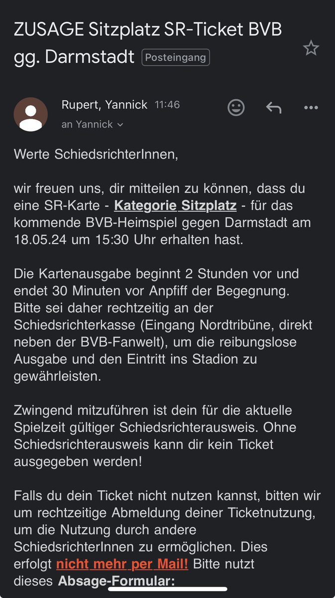 Erste Ticket Zusage schonmal da🤪