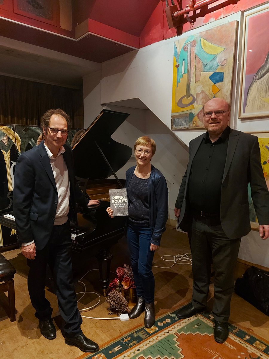 With Michael Middeke (@boydellmusic) and Ian Pace after my #Boulez book launch at the Red Hedgehog (photo by Crispin Peet)