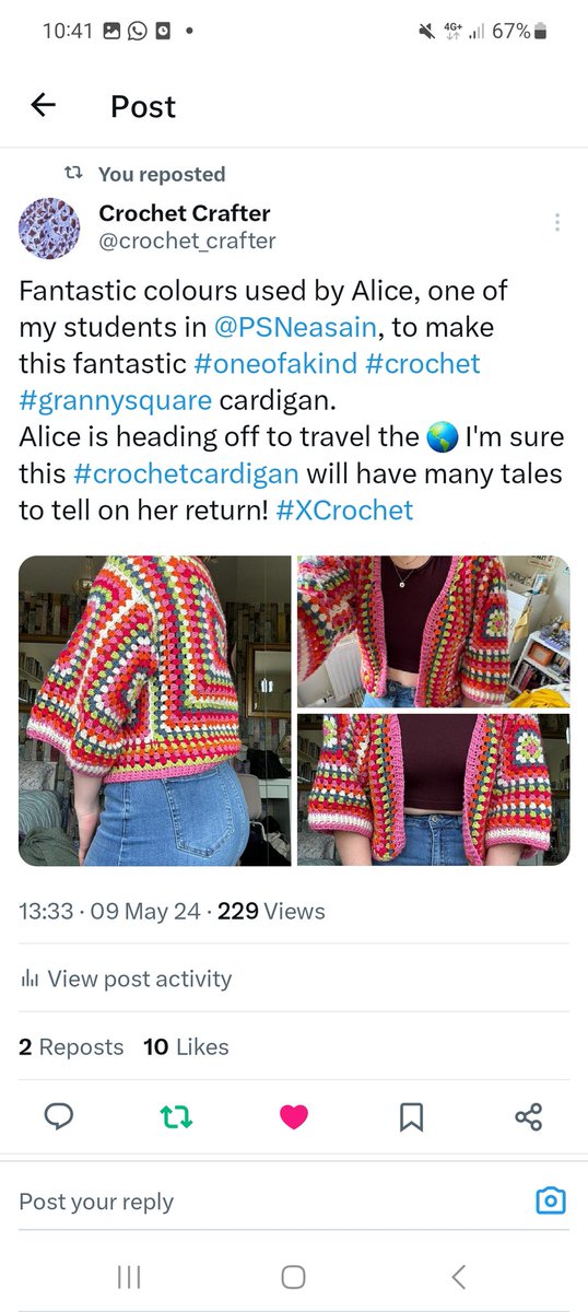 Thanks so much to @BarbaraMcMahon8 @FarberShaun @stephenherdman & @Bernieadufe for sharing my #crochet baby cardigan. You can see the difference it made in views in comparison to a post with little interaction. @AccessForAll7 thanks also for your comment. #everylittlehelps