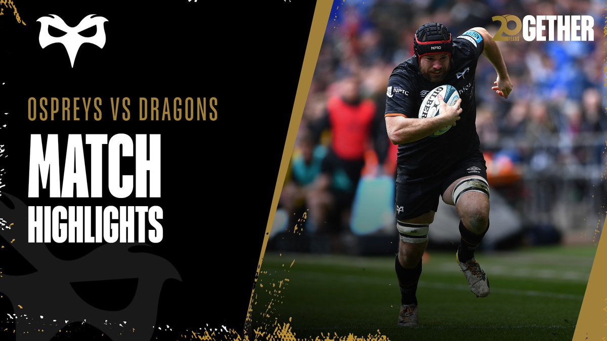 Game week! The boys are back on Welsh soil and ready for two big Welsh Derbies. First up:

🐉 @dragonsrugby
⏱️ 3pm KO
📆 18th May
🏆 @URCOfficial 

A reminder  how the boys went last time at the Swansea.com Stadium vs Dragons: youtu.be/Q1iJW-xSSbg

#TogetherAsOne