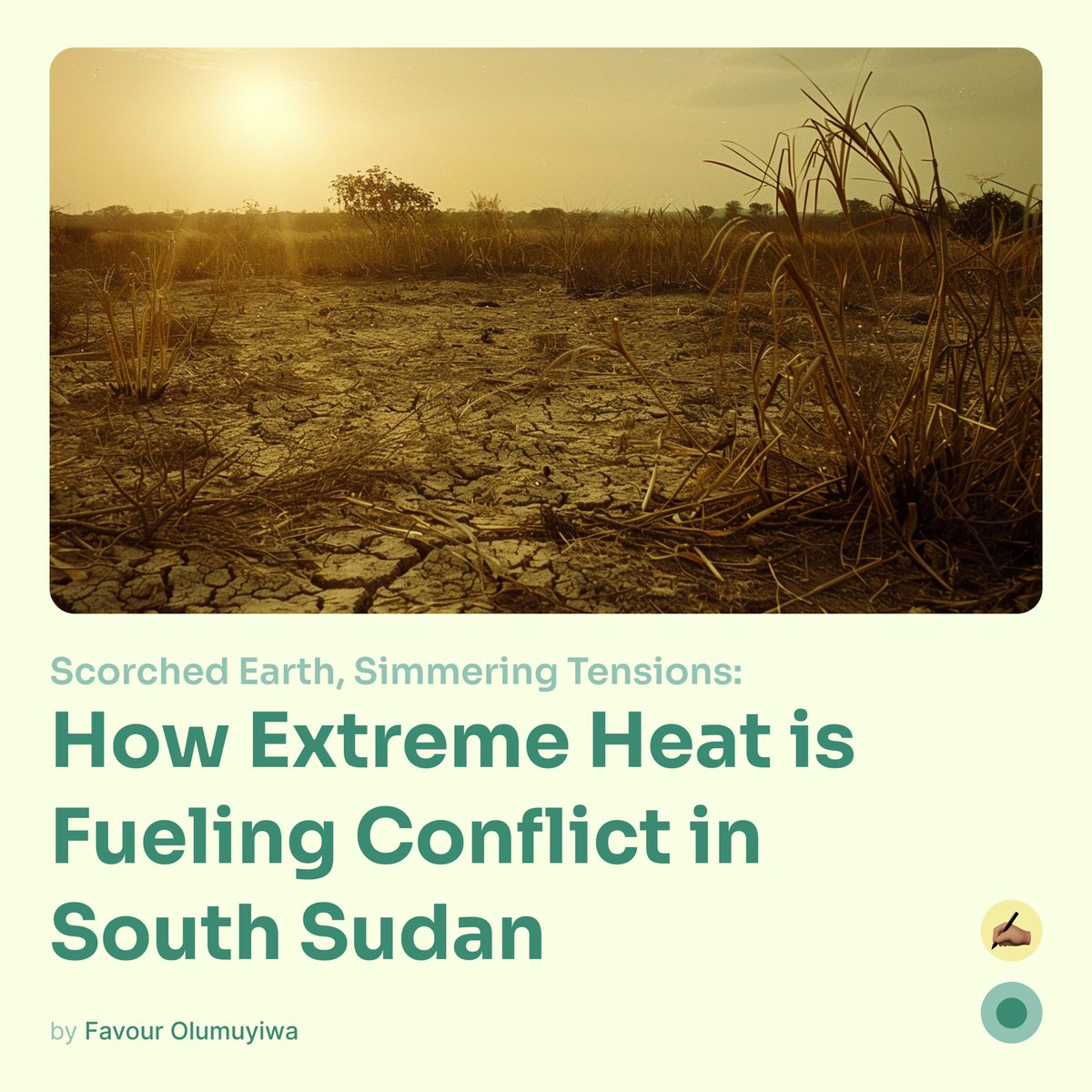 In the scorching reality of South Sudan, where #climatechange collides with socio-political strife, the quest for survival intertwines with the urgent need for holistic solutions to mitigate environmental degradation and foster peace. .