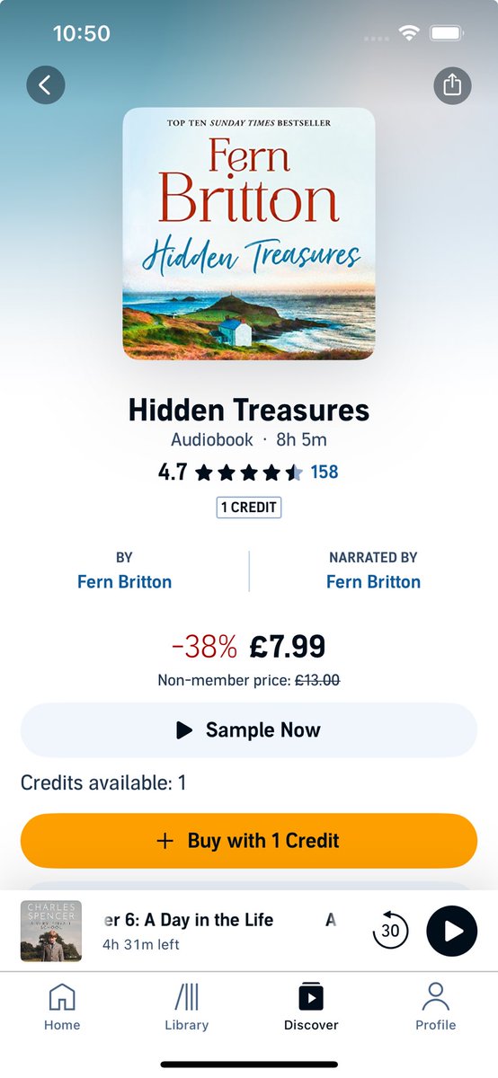 #Audible members only! Hidden Treasures is on a 2 for 1 promotion deal until May 19 🤠