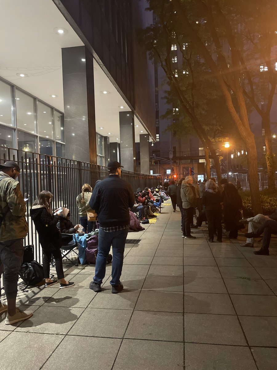 Good morning from the line to get into the Manhattan criminal courthouse, where Michael Cohen is expected to testify. It was crowded at 5:15 AM, when I took this photo….