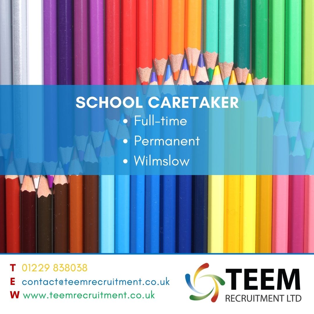 School Caretaker required for a full-time, permanent position based in Wilmslow

Click here to apply: teemrecruitment.co.uk/job/school-car…
#schooljobs #maintenancejobs #recruitmentconsultants
