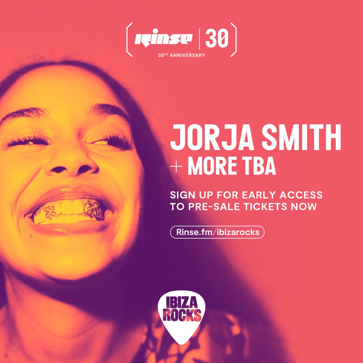 We're heading over to @ibizarocks with @JorjaSmith + more TBA on the 19th of September! 🏝️ Make sure you sign up for access to pre-sale tickets now! - qlcz6lgp42l.typeform.com/JorjaSmith