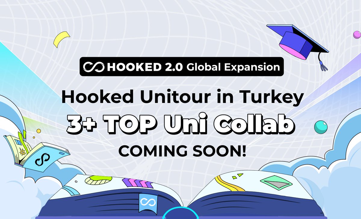 #NewEraofHOOKED #HookedUnitour Exciting News: HOOKED 2.0 Unitour in Turkey COMING SOON! 🌐Featuring 3+ world-class campuses collab, we’re transforming EMEA’s Web3 education 🚀 Join us soon in Turkey! 🎓