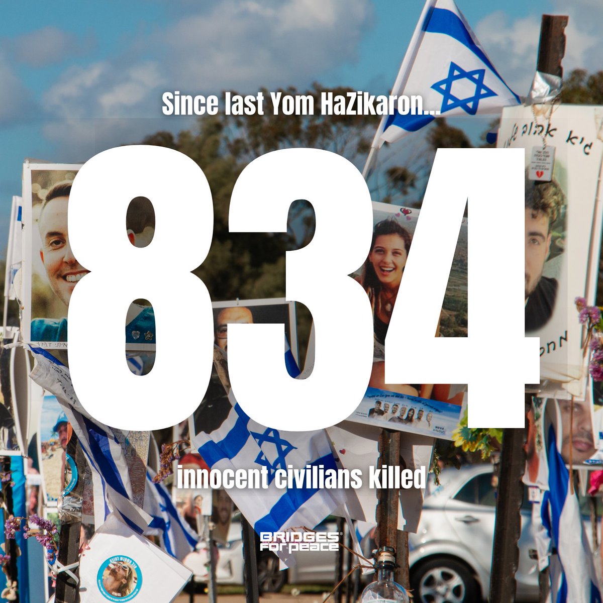 BridgesForPeace's tweet image. Bridges for Peace extends its deepest condolences and prayers to the families and friends of those who perished since last Yom HaZikaron. We stand in solidarity, remembering each precious life taken too soon. 🇮🇱🙏🏻🕯️
#Israel  #YomHaZikaron #StandWithIsrael #NeverAgainIsNow