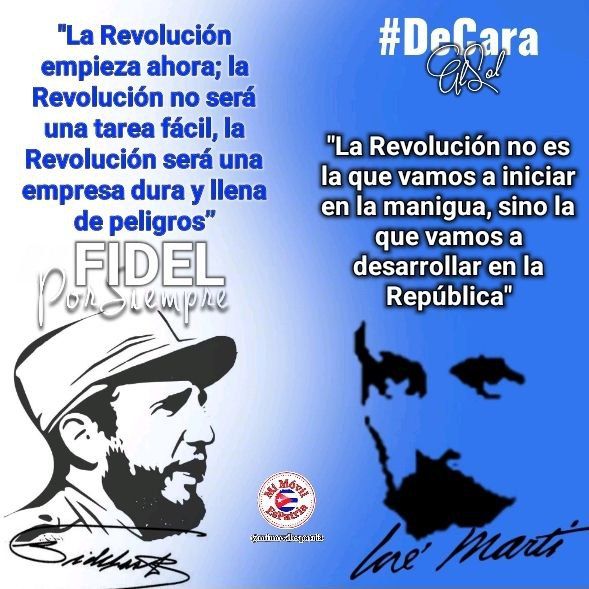 “( …) la historia no nos ha de declarar culpables”, expresó José Martí; “La historia me absolverá” dijo #FidelPorSiempre No dejar morir al Apóstol significaba proponerse y luchar por #Cuba #DeCaraAlSol #MiMóvilEsPatria