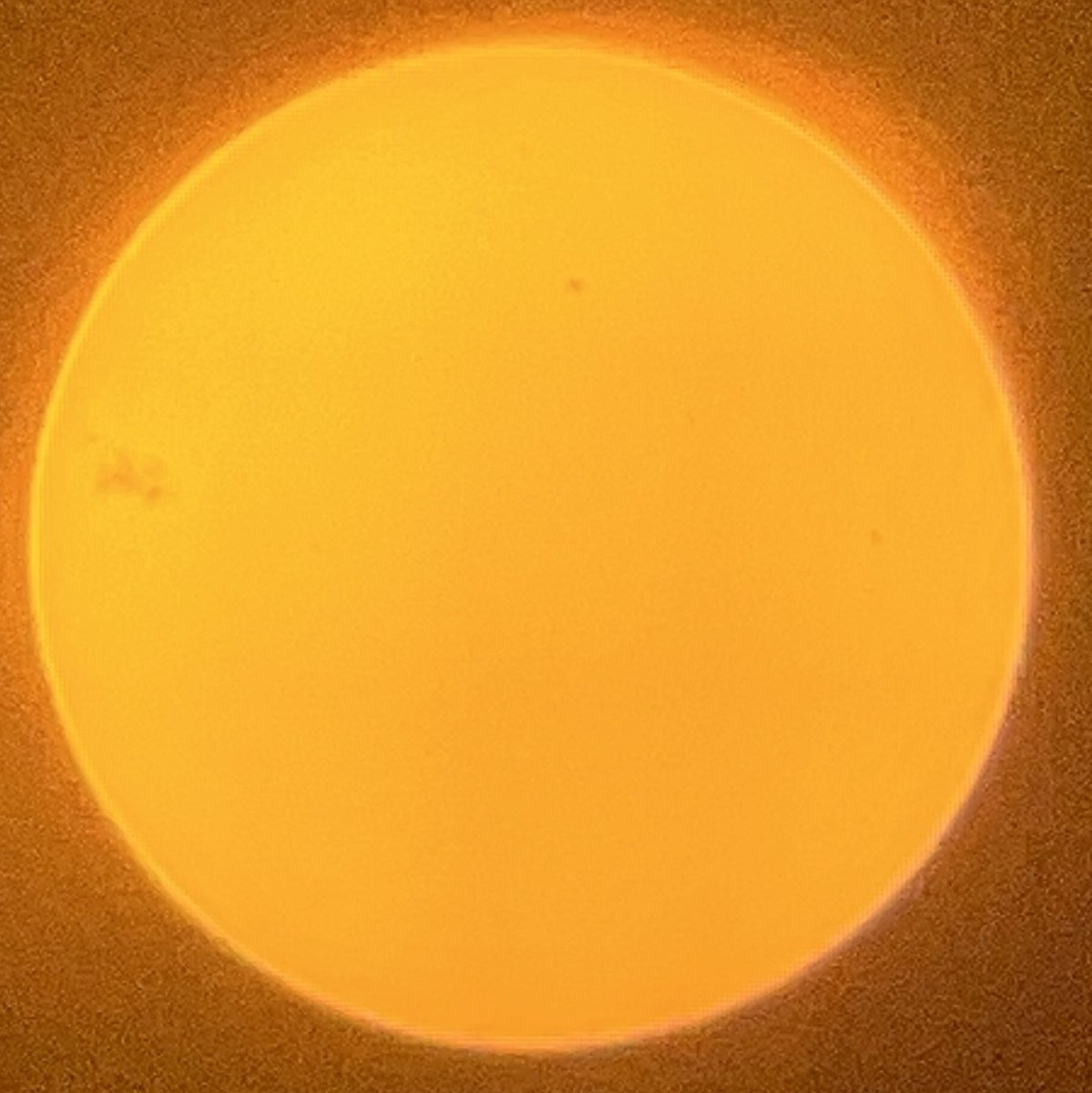 Adventures In Astronomy: A Peek At The Sun! I took out my telescope and solar filter to check out the sun. This is sun spot AR3664 and the cause of the recent aurora borealis sightings everywhere. It is larger than 15 Earths across! #FearlessAstronomy #ScienceIsFun #STEAM
