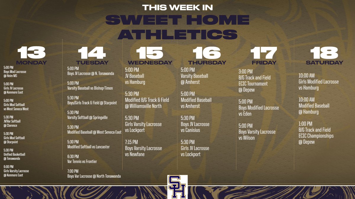 Final week of the regular season for many of our athletic teams. Stop out and support!