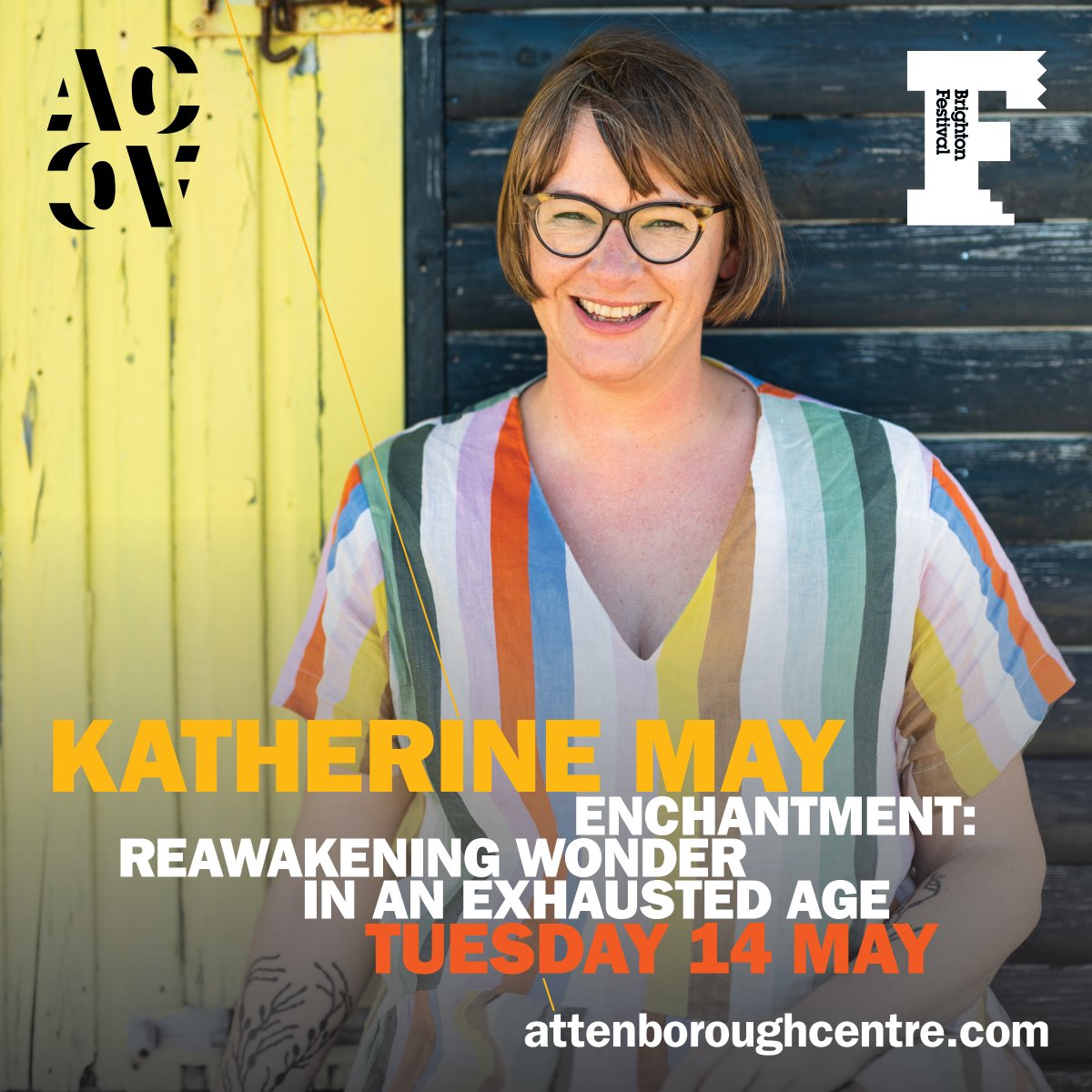 Part of @BrightFest, internationally bestselling author & podcaster #KatherineMay presents 'Enchantment: Reawakening Wonder in an Exhausted Age' looking at the restorative properties of the natural world. 📅 Tues 14 May, 7.30pm 📌 @attenboroughctr 🎟 ow.ly/hQCF50RE8VQ