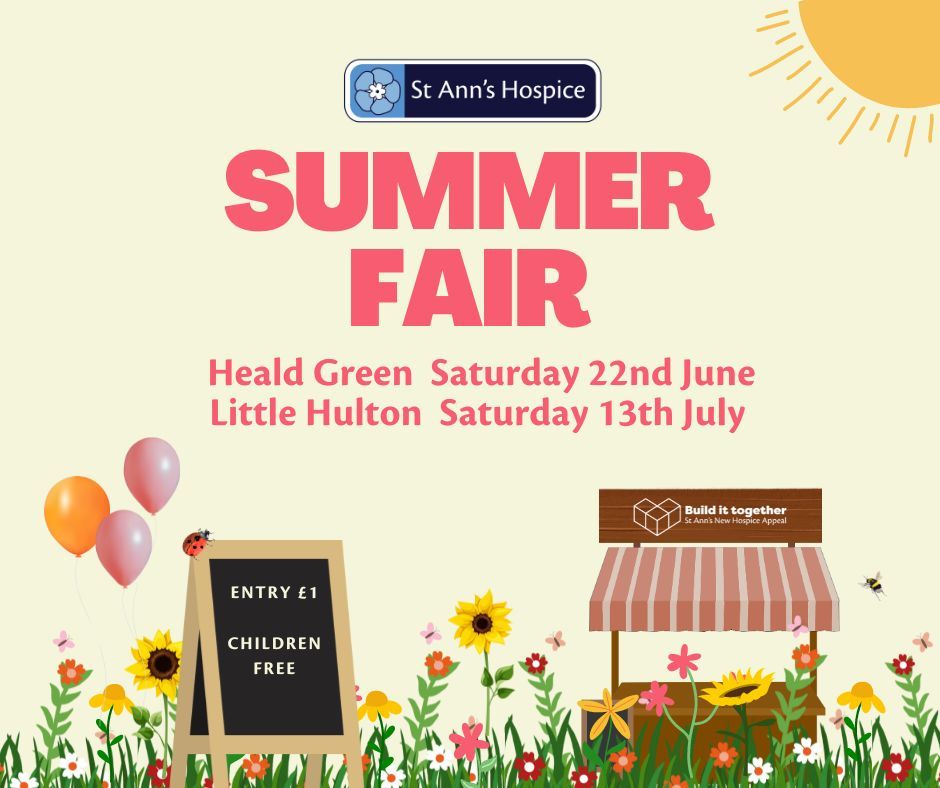 Our summer fairs are on the horizon! 🤗 We will be hosting our fair at Heald Green and Little Hulton. Both events will start at 12pm and finish at 3pm, so be sure to stop by with plenty of time to enjoy everything on offer. 🍦 More info here: buff.ly/44FZYmX