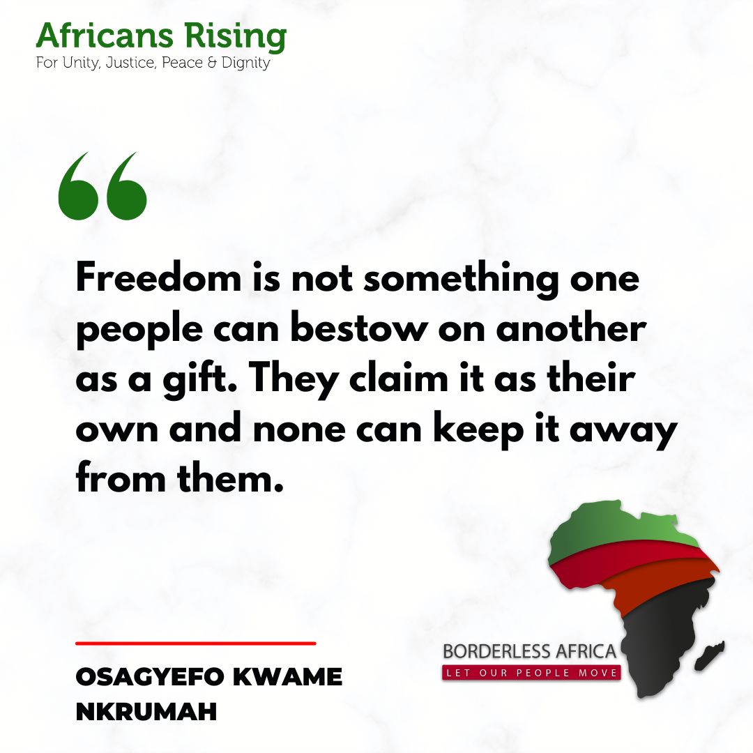 'Freedom is not something one people can bestow on another as a gift. They claim it as their own and none can keep it away from them.'

- OSAGYEFO KWAME NKRUMAH 

#AfricaDay #AfricaLiberationDay #ALW #OneAfrica #letourpeoplemove #AfricaWeWant #Rise4OurLives #borderlessafrica