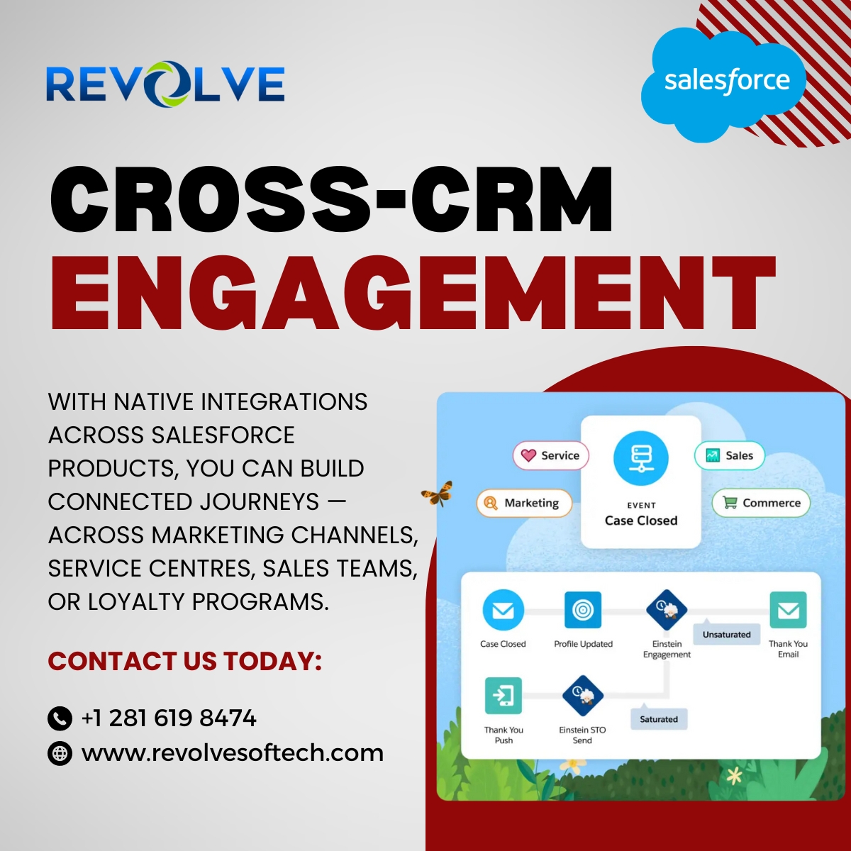 RevolveSoftech's tweet image. Cross-CRM Engagement.

Use prebuilt activities within Journey Builder, or create your own custom activity, to ensure a unified customer experience. 

#Revolve #salesforce #marketing #cloud #implementation #consulting #automation #crm #team