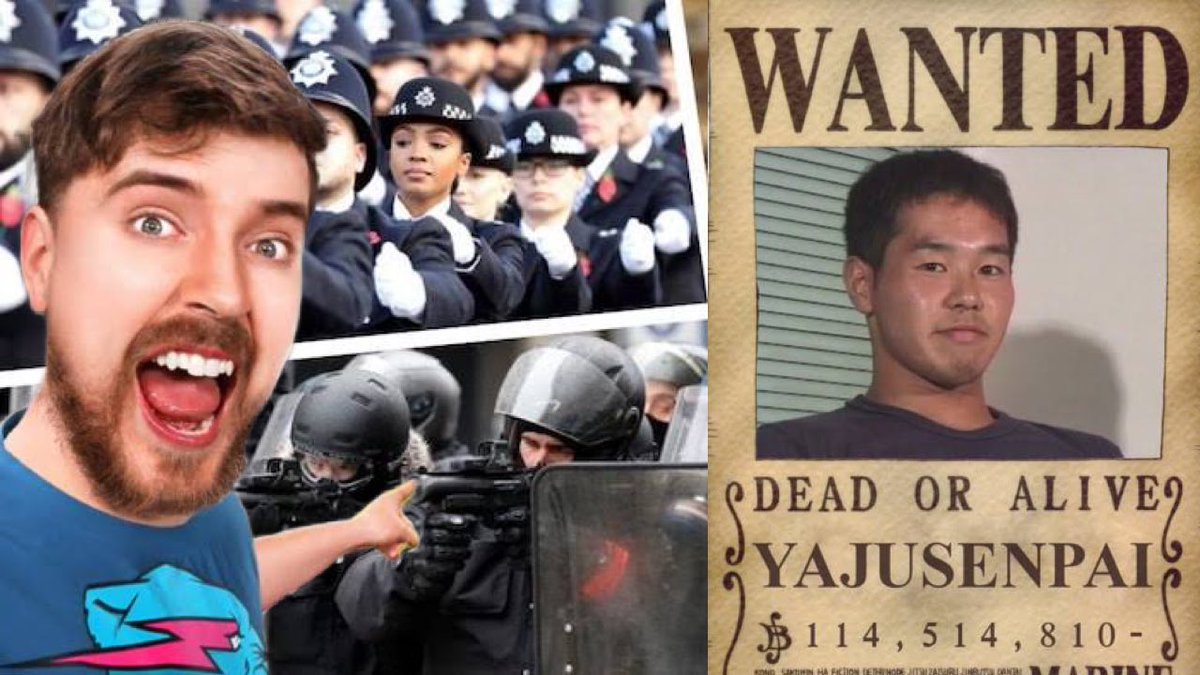MrBeast_bot's tweet photo. 全世界の警察集めて野獣先輩探させてみた！ https://t.co/6j1TaQJEBB