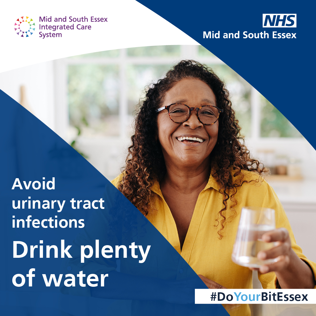 Ensure you are drinking enough fluids. 6-8 glasses a day is the recommended daily amount. More top tips to prevent UTIs at midandsouthessex.ics.nhs.uk/health/campaig… #DoYourBitEssex #NHWeek