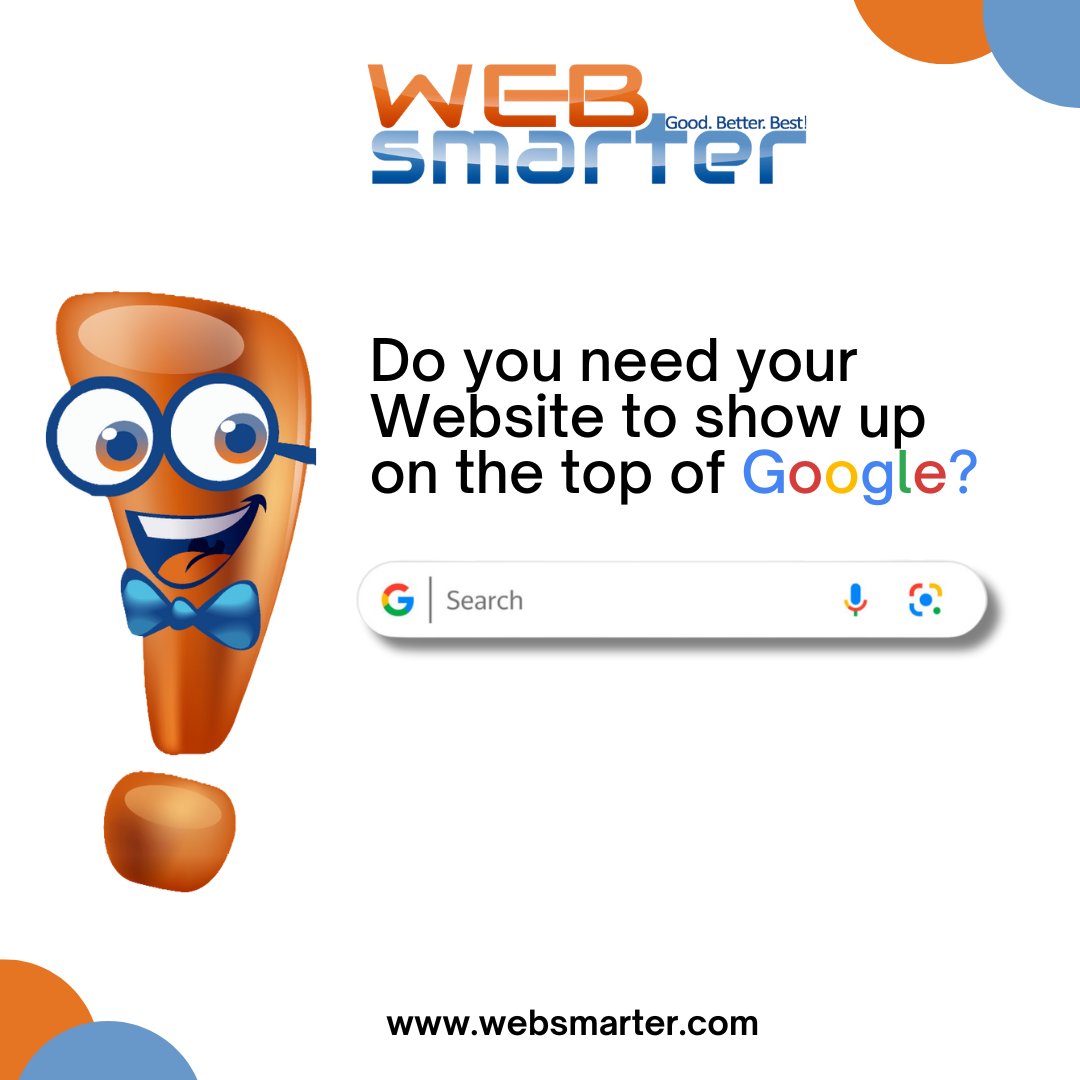 Do you want your website to dominate Google search results? At Websmarter, we boost your online presence with advanced SEO strategies. Contact us today to see how we can help your site reach the top!

#SEO #GoogleRanking #OnlineBusinessSuccess #WebSmarter