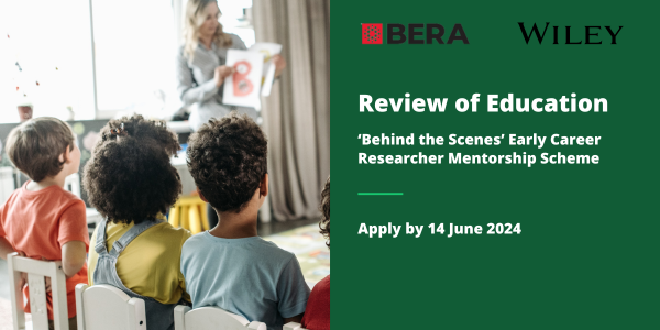 Review of Education has launched their ‘Behind the Scenes’ Early Career Researcher Scheme aiming to build early career researchers’ capacities in academic peer reviewing. Apply by 14 June 2024. 🔗Find out more: ow.ly/bfnX50RBwB4 @BERANews @rev_of_edu
