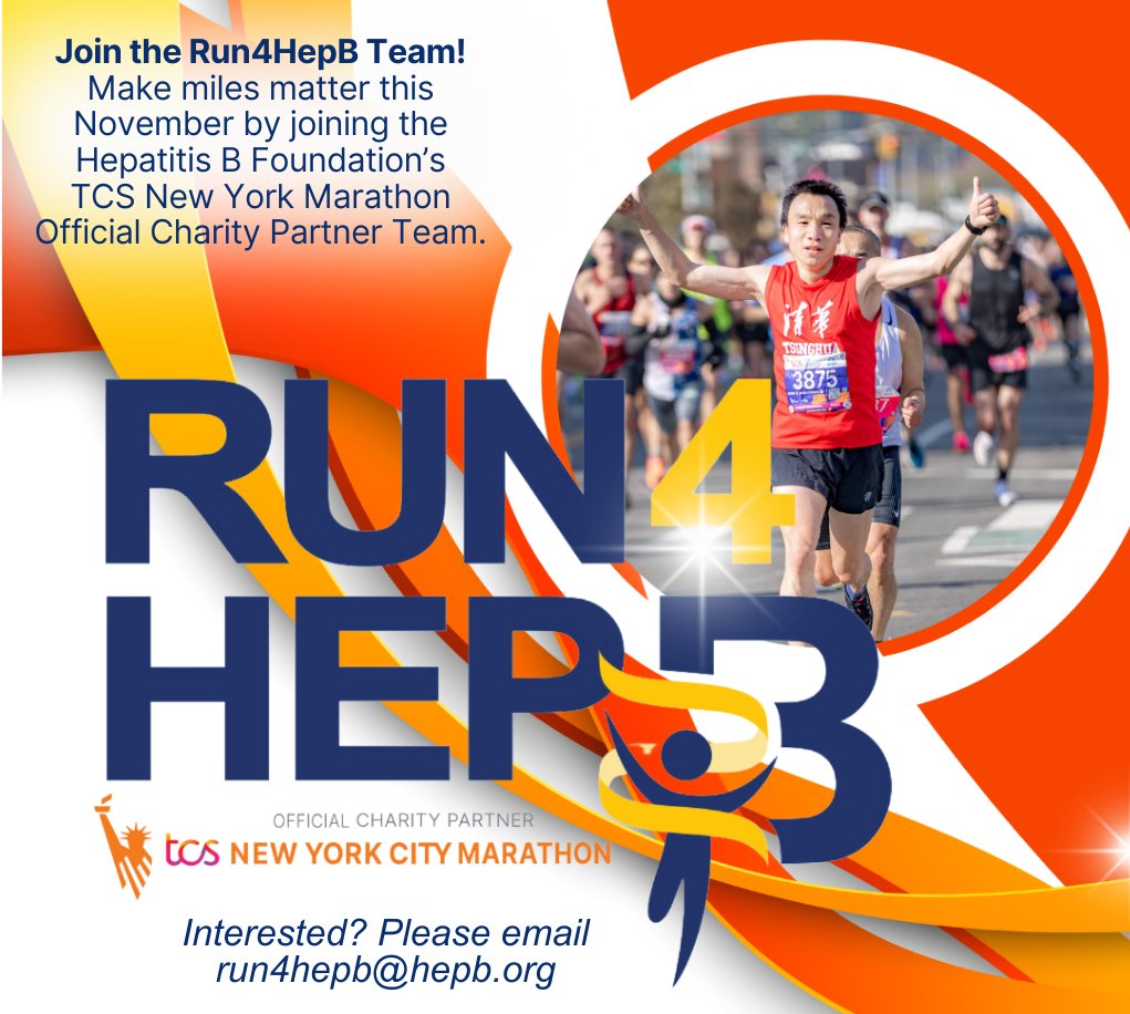 🏃🏽Join our #Run4HepB team and make a difference by running with us on 🗓️Sunday, Nov. 3! 💙Help us in our mission to improve the lives of people affected by hepatitis B. Email us at run4hepb@hepb.org for details. For more, visit 🔍 hepb.org/news-and-event…
