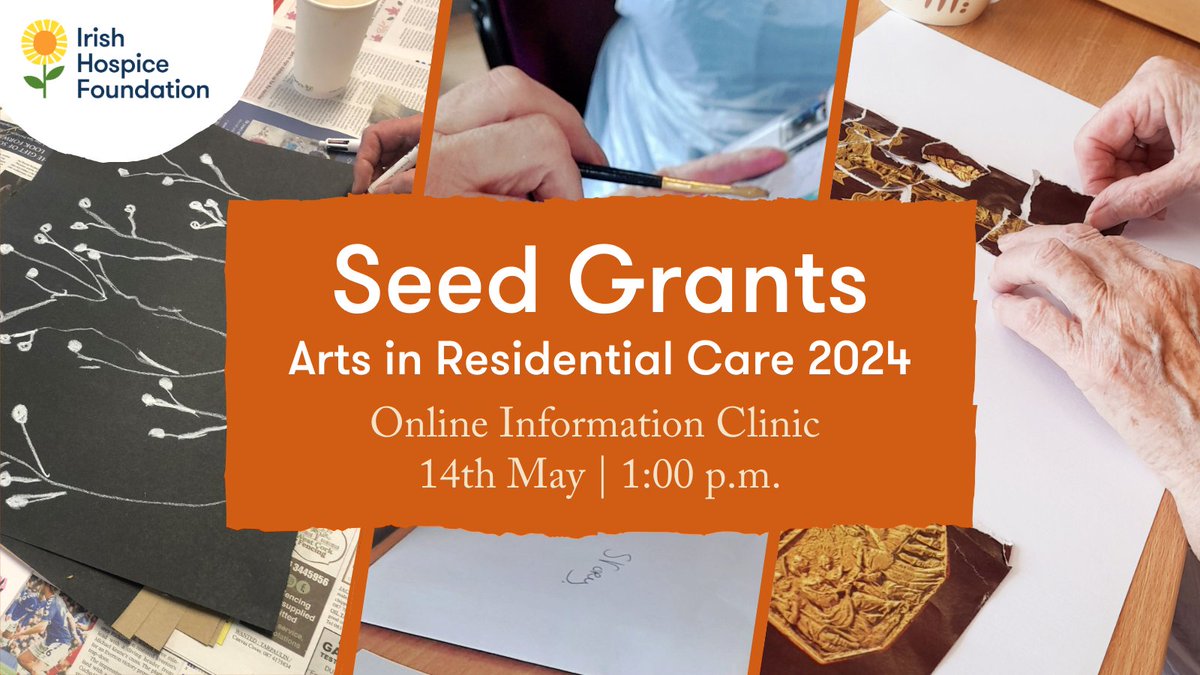 Seed Grants - Arts in Residential Care 2024 Online information clinic tomorrow at 1:00 pm for potential applicants to learn about the application and selection process. 👉 Register: us02web.zoom.us/meeting/regist… @caruprogramme