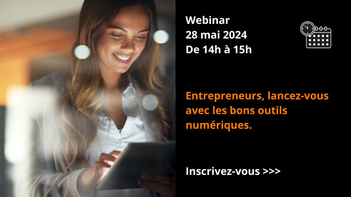 1 million : c’est le nombre de français qui se lancent chaque année dans l’aventure de la création d’entreprise. Tu es entrepreneur ou tu souhaites le devenir ? Ce webinar devrait t'intéresser... #CollaborationCommerciale @OrangePro