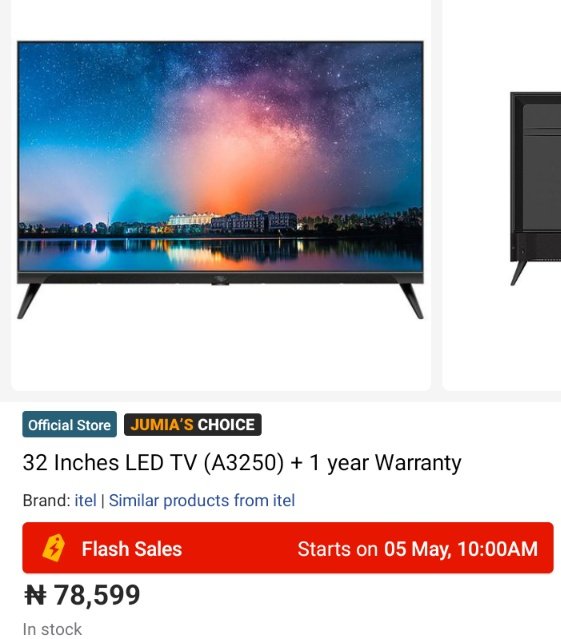 Upgrade your television with the best brands and get quality for money.
Click to view other brands and purchase+ payment on delivery options 👇on the official store
kol.jumia.com/s/Q7kx75B

#Affiliate #JumiaNigeria #Jumiakolprogram #television #smarttv #bestdeals #topdeals #sales