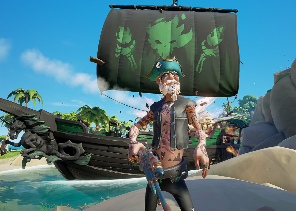 When you want to take a shot and a ship appears to give it an explosive touch 🤣🤣
Good start to the week for everyone!! 🤗❤️

#BeMorePirate 
#SeaOfThieves @SeaOfThieves