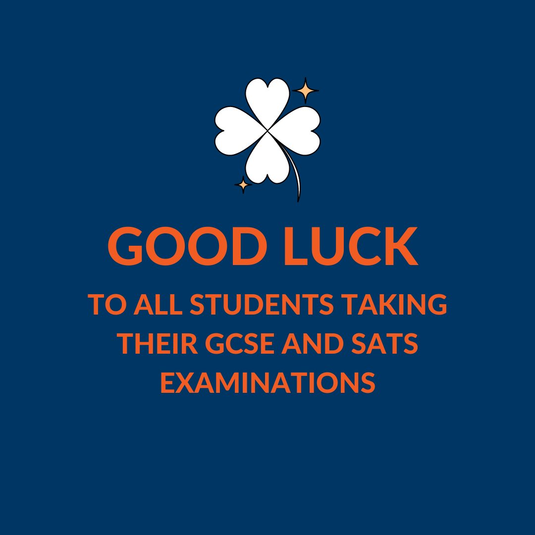 Good Luck 🍀

Wishing all students taking their GCSE or SATs exams the best of luck! 

All you can do is your best! 🫶