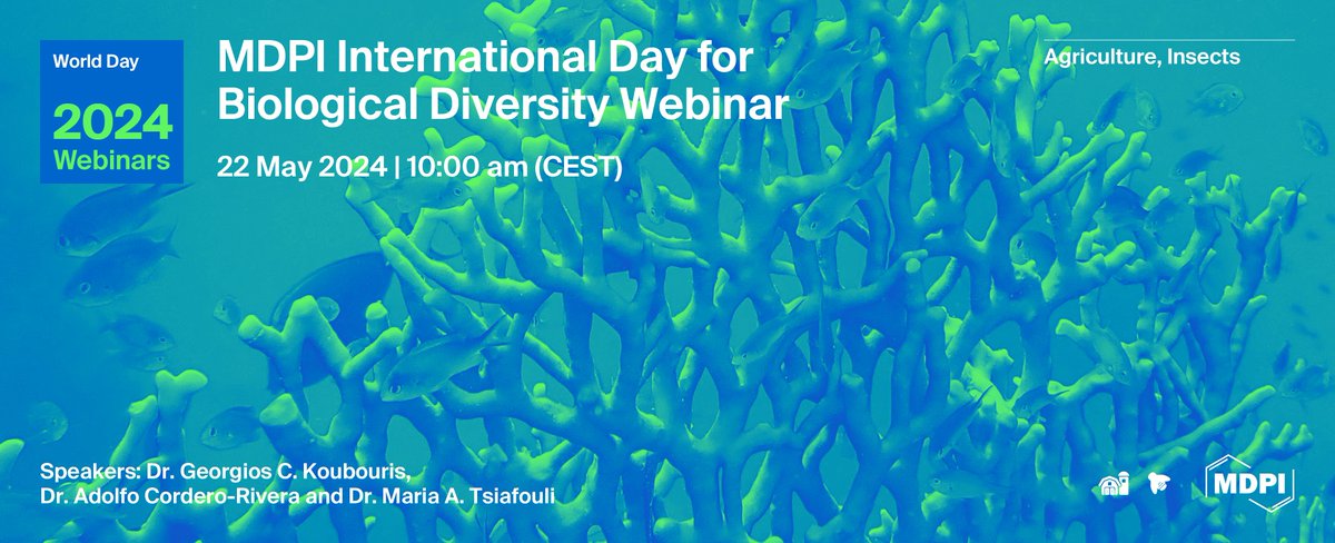 MDPI International Day for Biological Diversity Webinar 2024 sciforum.net/event/MIDfBDW2 via @sciforum Join us to foster collaboration in combating human-induced impacts on our planet. Register now to connect with researchers and the open-access community👇 t.ly/8qeQ