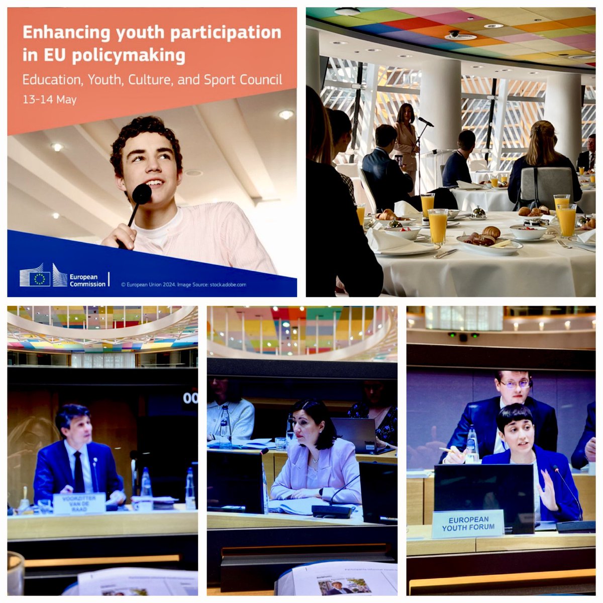 🇪🇺The EYCS @EUCouncil is in full swing after informal kick-off breakfast with youth representatives this morning. 🇪🇺In focus: Strong & meaningful youth participation in #EUElections & beyond! 🇪🇺Stay tuned for the latest #Eurobarometer on Youth & Democracy going out today.