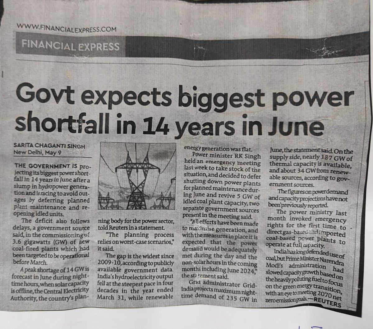 9 May 2024 : Government expects biggest power shortfall in 14 Years in June... 📌 Is a blackout scenario being prepared❓ #blackout2024