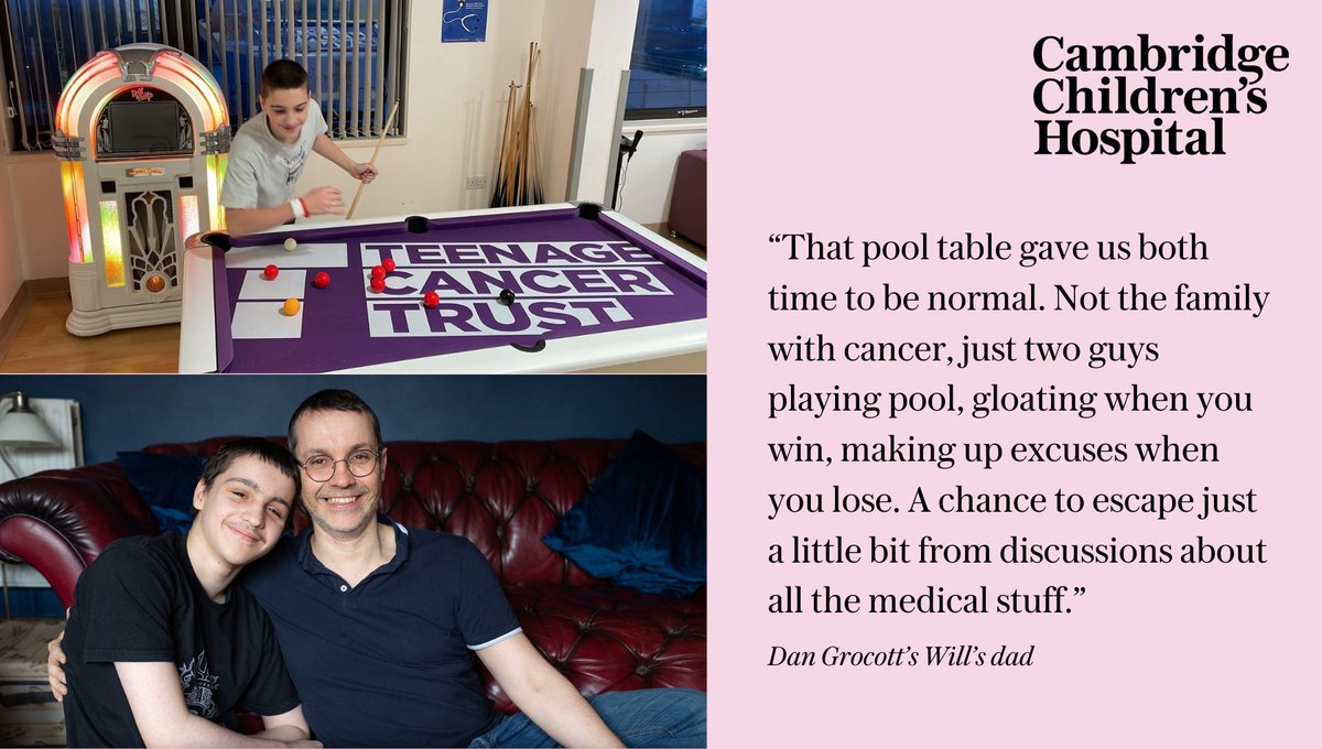 For children in hospital, movement supports wellbeing and recovery. Will spent three years in hospital. Playing pool was a mental health lifeline.
Read more tinyurl.com/5n8r8xy2 <a href="/CambChildrens/">Cambridge Children's Hospital</a> will have indoor and outdoor spaces to support wellbeing.
#MentalHealthAwarenessWeek
