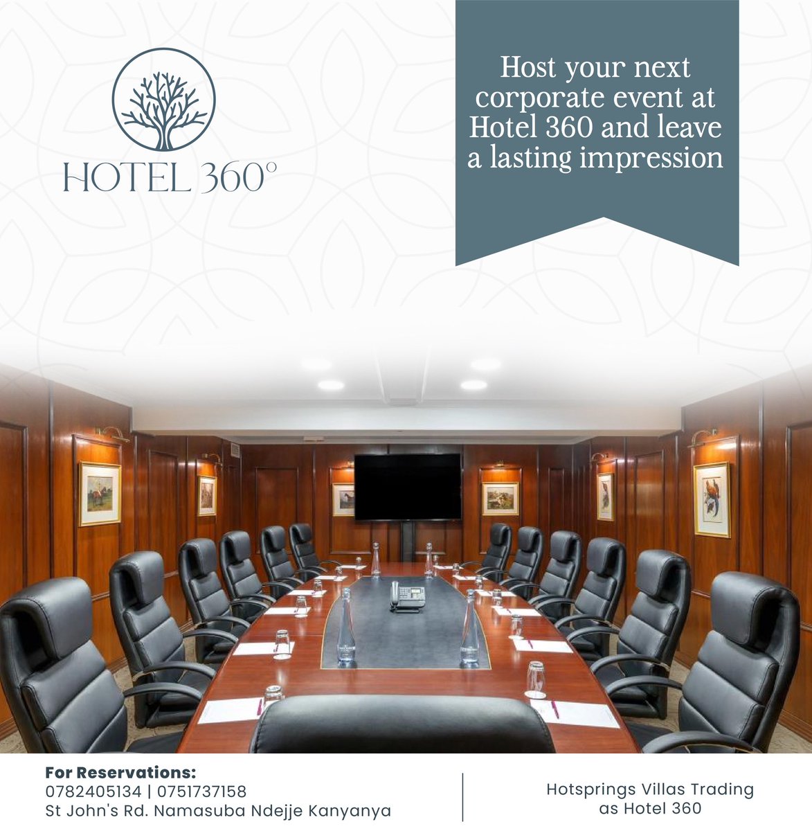 .@Hotel360Ug’s versatile event spaces are designed to accommodate gatherings of all sizes, from board meetings to company-wide conferences. Let us take care of the details while you focus on business   #BeyondTheStay #Hotel360