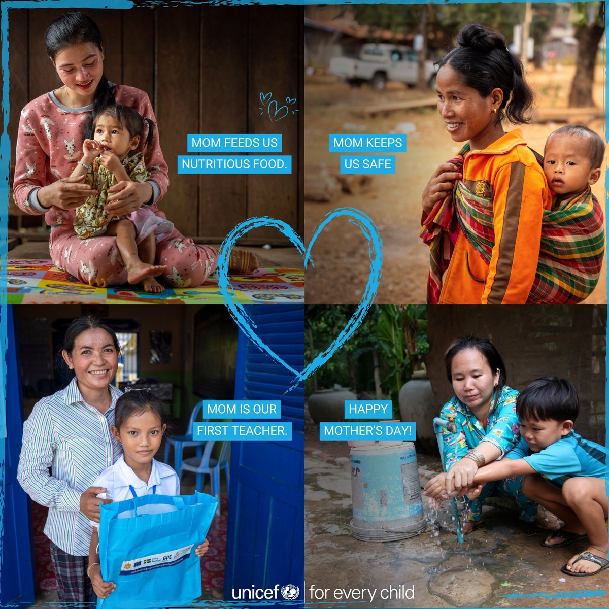 🙌🌟 Happy #MothersDay to all the amazing mothers out there! Let's support mothers to ensure children are healthy, safe, educated, & loved. 💙 THANK YOU to every mother in Cambodia! 🇰🇭👏