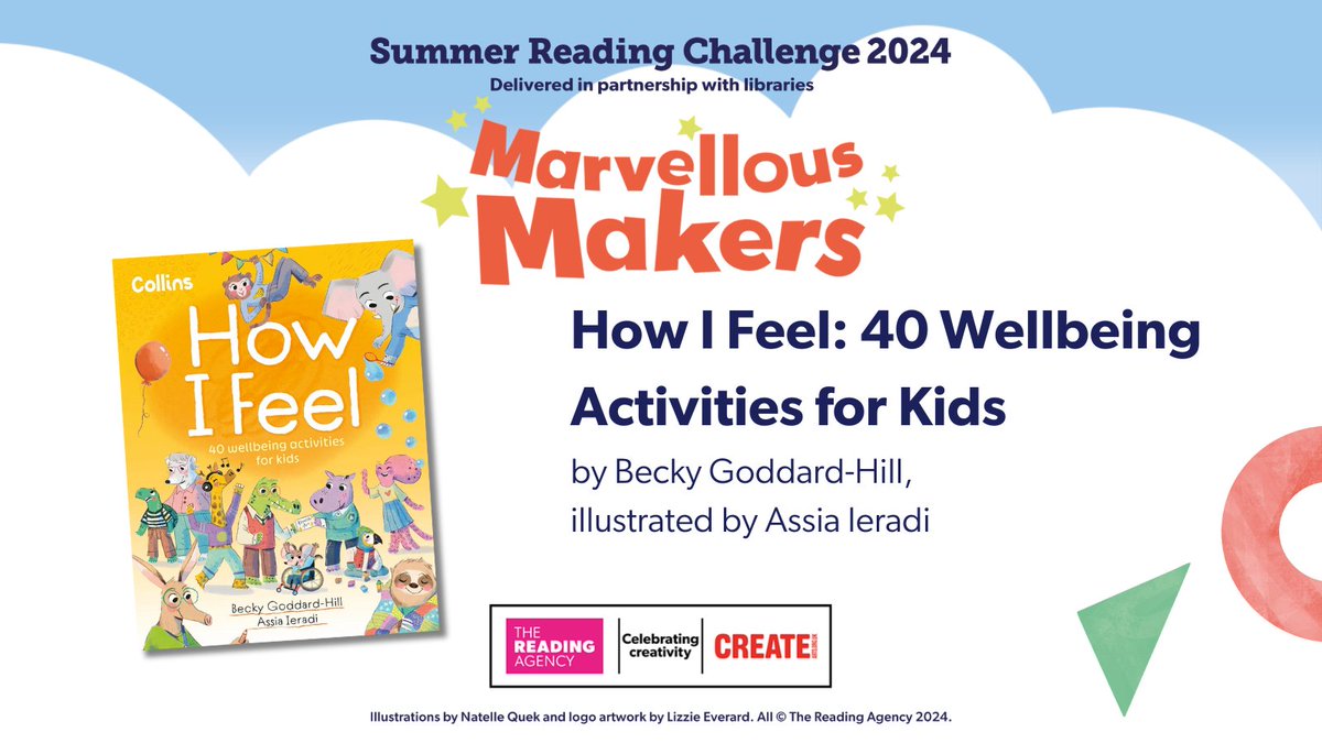 We’re delighted that How I Feel by @BeckyGoddardH is on this year’s #SummerReadingChallenge book list! This summer, @readingagency will be teaming up with @createcharity to spark children’s imagination through books. Find out more: bit.ly/marvellous-mak…