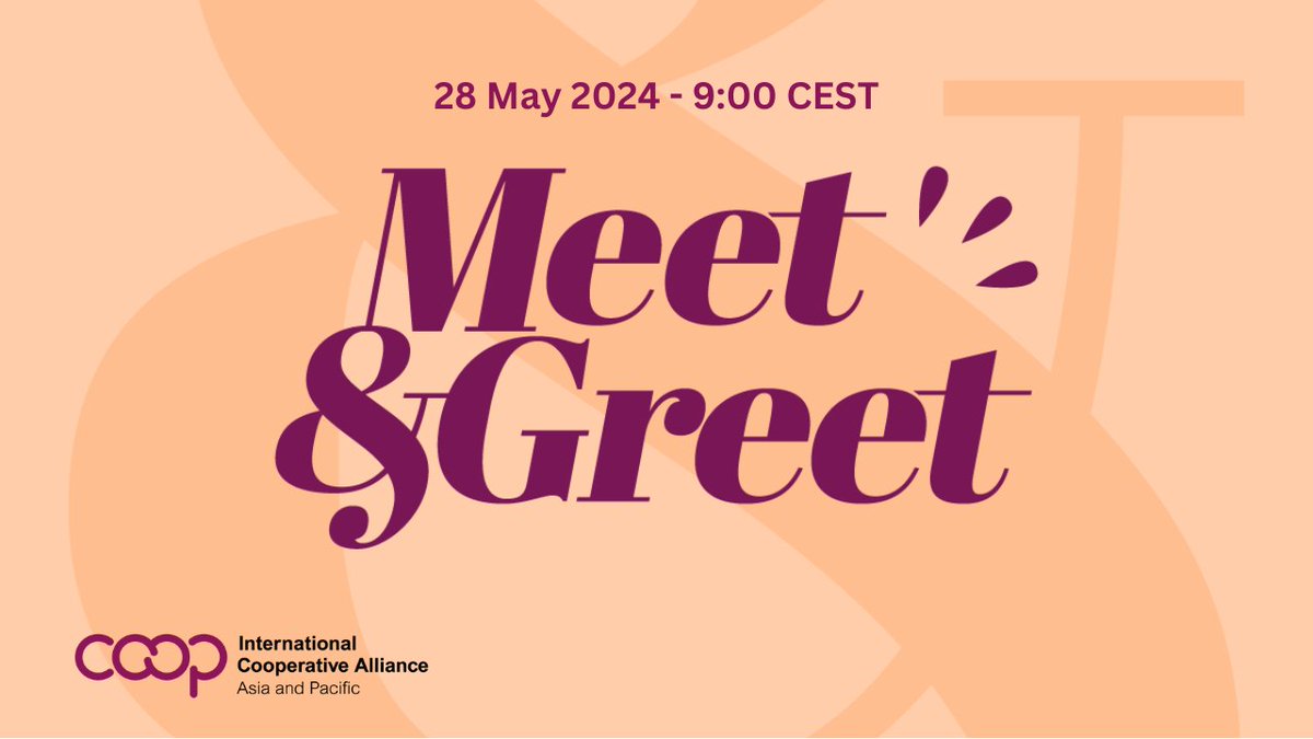 Join our Meet & Greet webinar with @icacoop to discover the #coop movement in Asia-Pacific, explore the benefits of ICA membership, learn how to join & hear inspiring testimonials from satisfied members @IFFCO_PR. 🗓️ 28 May 🕘 9:00 CEST (12:30 IST) 📝🔗ica.coop/en/events/ica-…