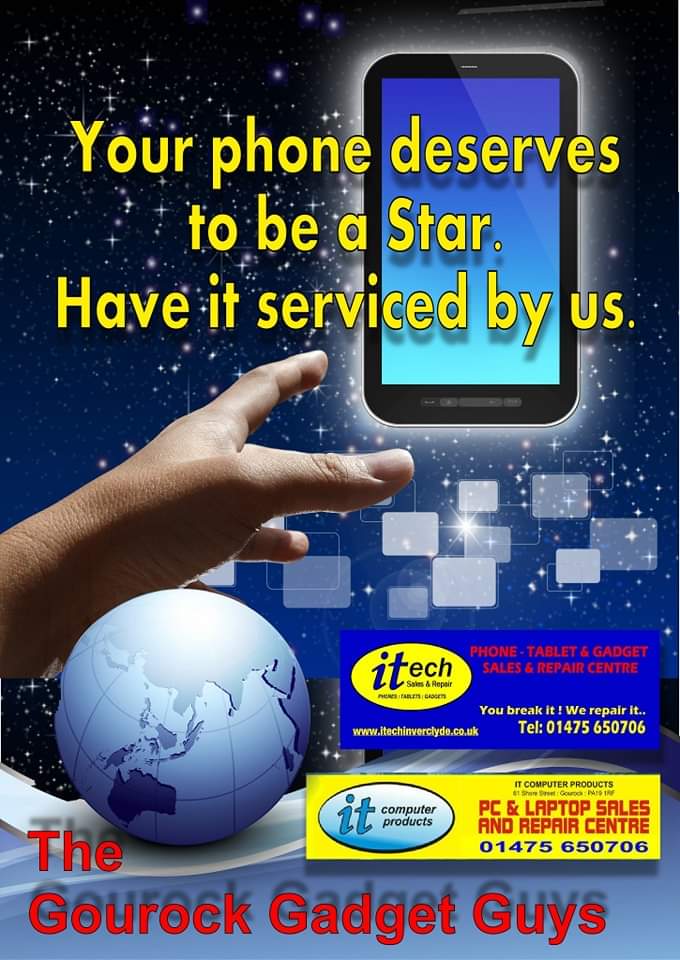 Mobile phone and controller repairs available from @ITComputerPro - @itechInverclyde Shore Street Gourock. 

#mobilephonerepair #Inverclyde #Gourock #ChooseLocal #ScotlandLovesLocal