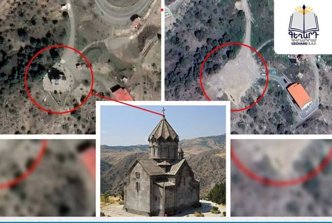 On May 11, 2024, a satellite photograph was published on the Internet, which clearly shows that #Azerbaijan completely destroyed the #Church of the Ascension (Համբարձում) in Berdzor, #Artsakh.