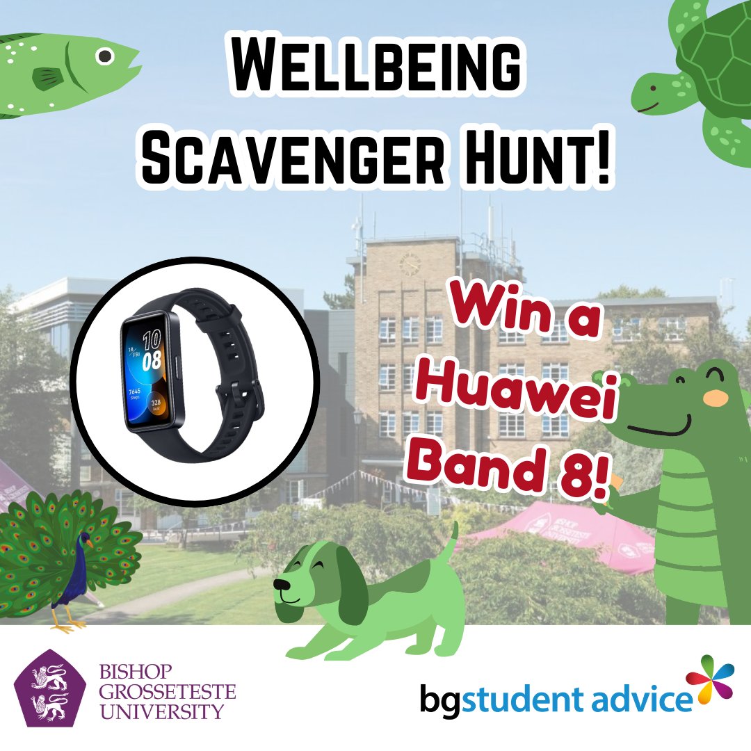 For mental health awareness week, we have a fantastic opportunity for you to win a Huawei Band 8 by completing a scavenger hunt around campus! Full details on how to join and for your chance to win can be found on the Student Advice Blackboard campaign section, or on our Insta!