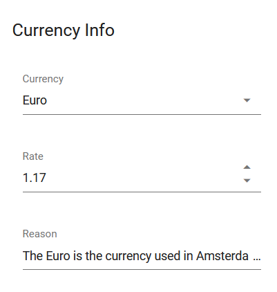 In order to claim expenses paid ina foreign currency my company's HR system requires me to justify why I didn't use GBP... (It also requires me to state the start and end locations of a meal)