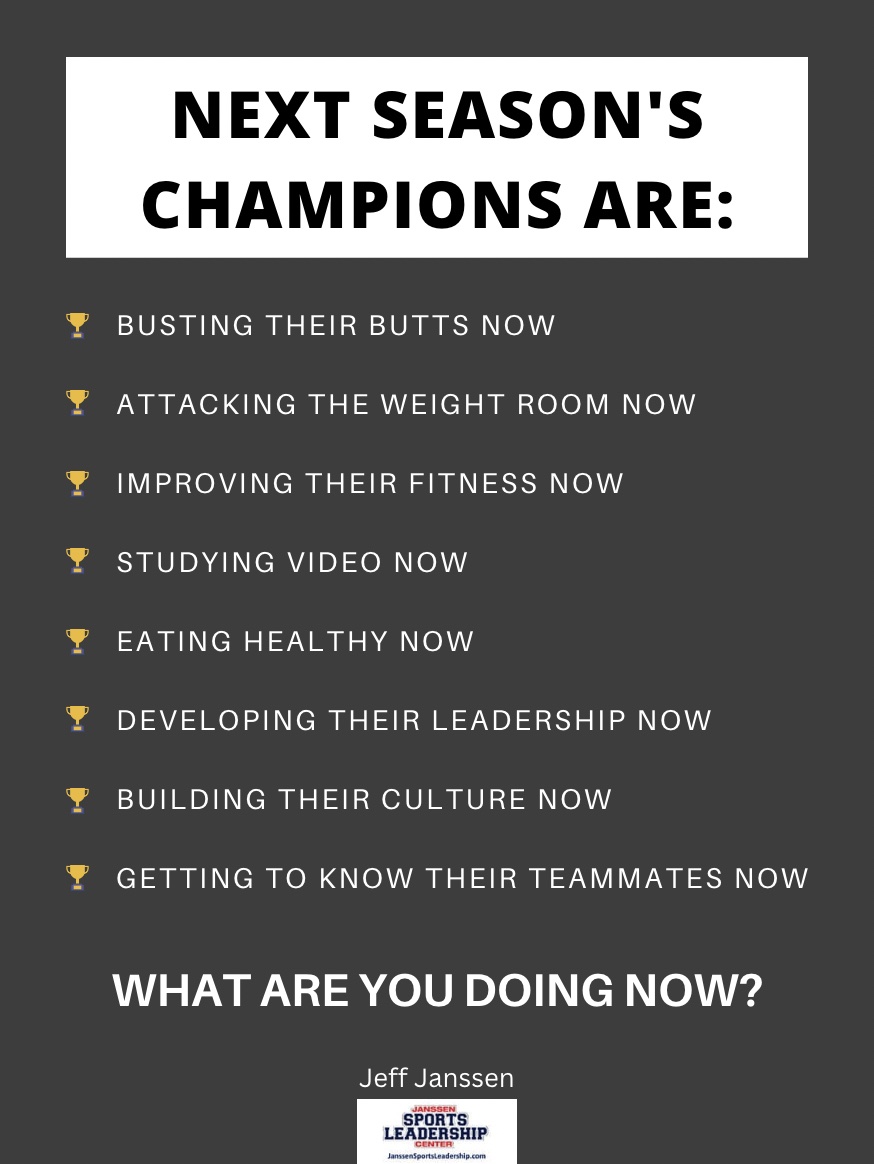 NEXT SEASON'S CHAMPIONS ARE..
What are YOU doing NOW?
#CultureWins