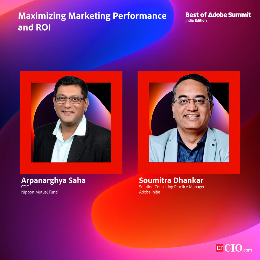 Discover the future of marketing with Arpanarghya Saha, CDO at Nippon India Mutual Funds, and Soumitra Dhankar, Solution Consulting Practice Manager at Adobe India. Link- lnkd.in/g7YYs33W May 14- Mumbai #BestofAdobesummitIndia #BrandConnectInitiative #etbrandequity