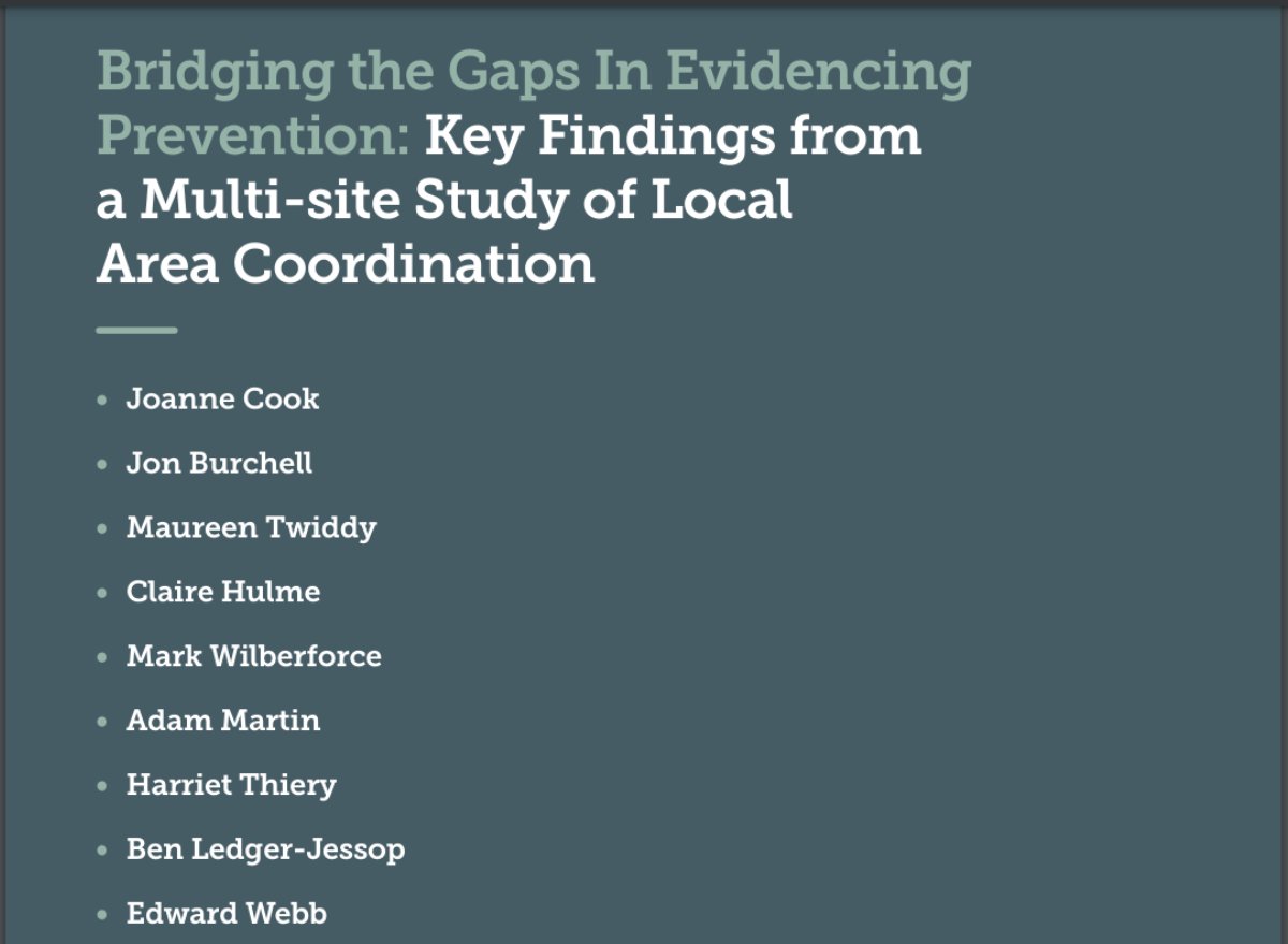 Thrilled about the launch of groundbreaking research on #LocalAreaCoordination! @LACNetworkUK collaborated with an NIHR-funded academic partnership on the first multi-site evaluation in England and Wales. Read more at communitycatalysts.co.uk/lacnetwork/new… #TransformativeResearch #Prevention