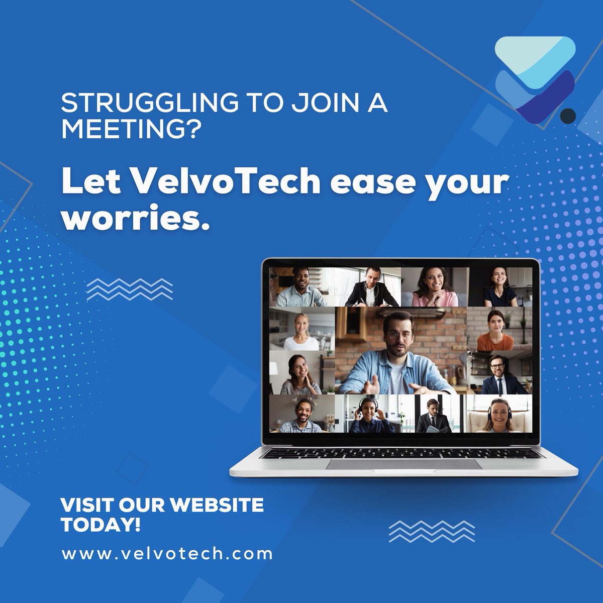 Struggling to join a meeting? Let VelvoTech ease your worries. Our meeting assistance ensures smooth setup and troubleshooting for your virtual gatherings. Join meetings hassle-free with VelvoTech. #MeetingAssistance #TechSupport #VelvoTech