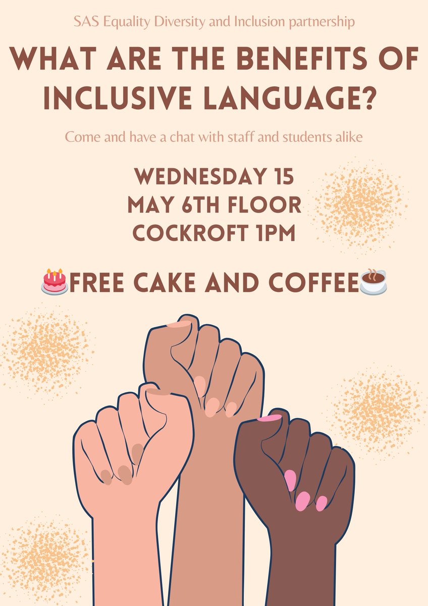 Staff + student seminar coming up this Wednesday at 1pm, we'll be having some casual chats abt inclusive language in #Geography & #Environment