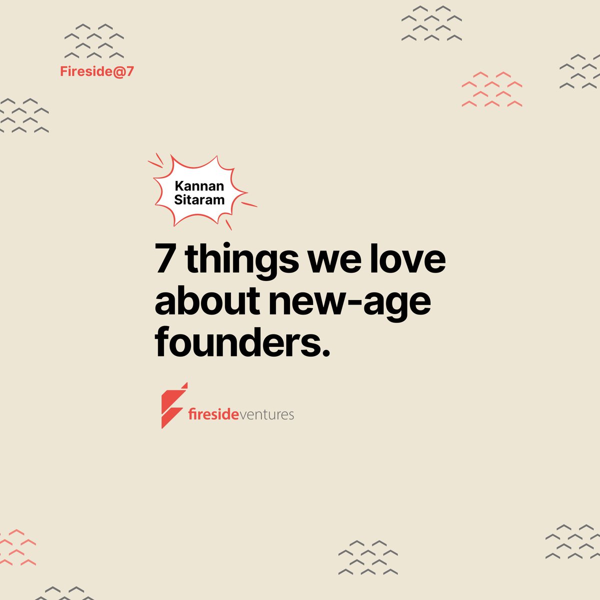 It's a new week, but here at @firesideventure it's also a whole new year! We just turned 7 yesterday 🎂🎉🎈 So here are 7 things we love about new-age founders, by @sitaramvs 
#anniversary #7things #Firesideat7 #FiresideIgnite (1/9)