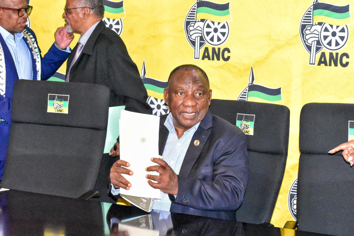 The ANC National Officials led by ANC President, Comrade Cyril ...