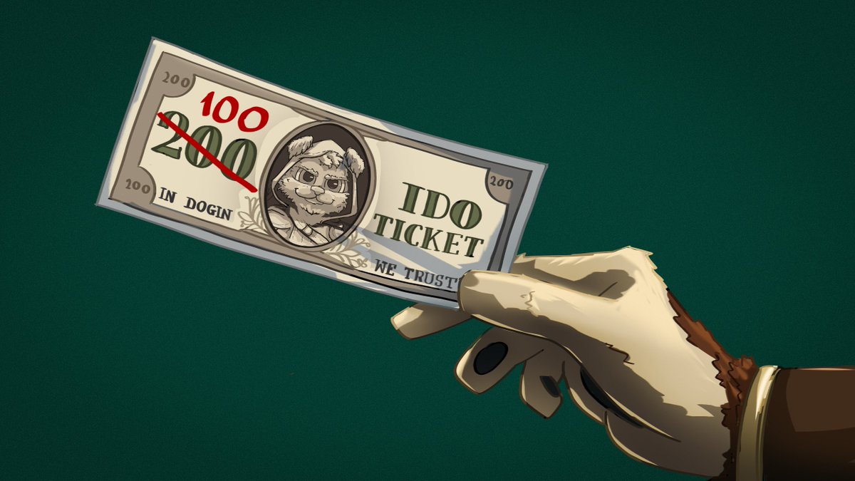 If you won the Golden Dogin NFT, read this 🔎

We listen to the community and are pivoting from a $200 FCFS ticket to a $100 Guaranteed IDO ticket.

Such a change ensures that everyone has equal opportunities and doesn't need to fight for allocation with bots.  👇