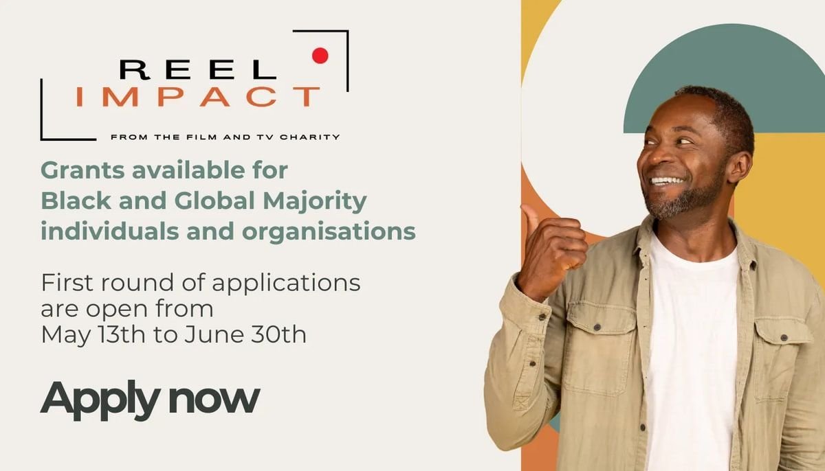 📢 Applications for @FilmTVCharity's Reel Impact programme are open! This brand-new programme supports Black and Global Majority creatives working behind the scenes. Applications open until 30th June. 🔗 bit.ly/3UNTBdV